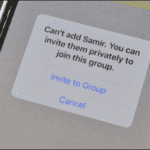 Alert on WhatsApp showing you cant add someone to a group