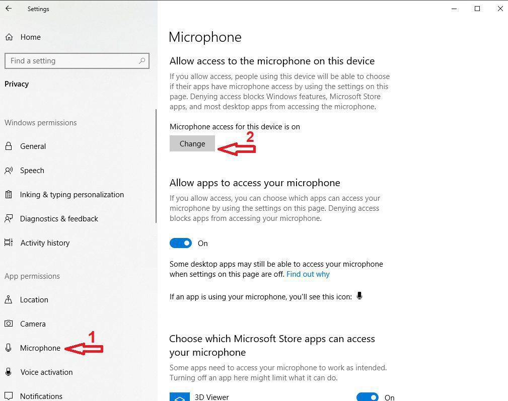 چگونه دسترسی به میکروفون در ویندوز 10 را فعال کنیم؟ 16 Untitled 22