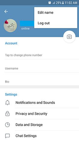 حذف اکانت تلگرام