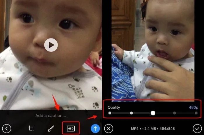 حجم ویدیو در گوشی آیفون