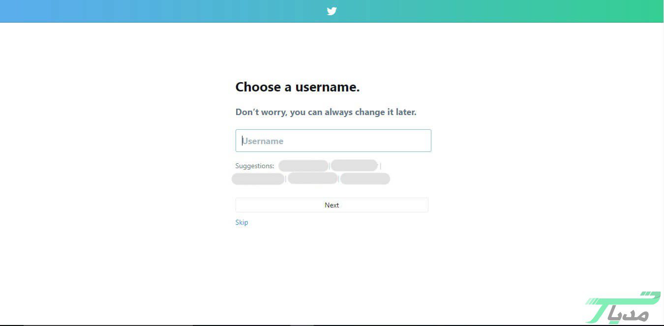 ساخت اکانت توییتر