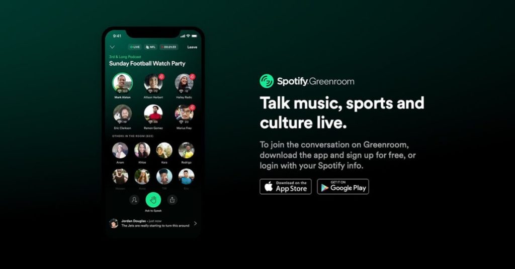 اپلیکیشنی جدید به رقابت با کلاب هاوس میآید 13 Green Room Spotify