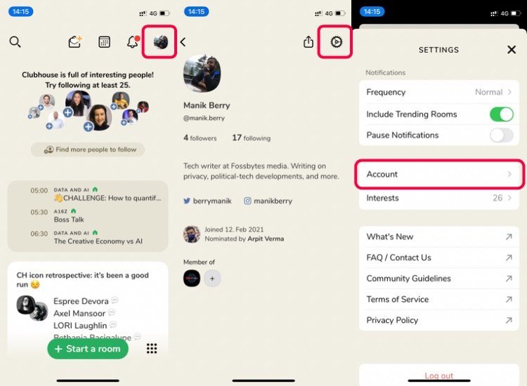 آموزش دیلیت اکانت کلاب هاوس | چگونه حساب کلاب هاوس خود را حذف کنیم؟ 14 آموزش دیلیت اکانت کلاب هاوس
