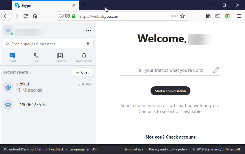 آغاز فعالیت اسکایپ روی فایرفاکس
