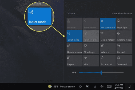 آموزش خاموش کردن حالت تبلت در ویندوز 10 15 1 3 1