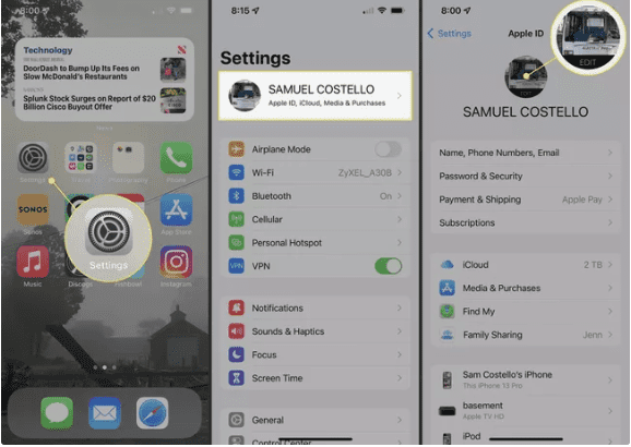 آموزش تغییر تصویر پروفایل اپل آیدی 14 آموزش تغییر تصویر پروفایل اپل آیدی