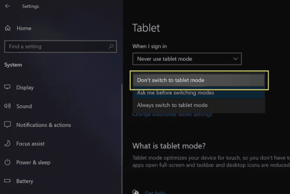 آموزش خاموش کردن حالت تبلت در ویندوز 10 20 آموزش خاموش کردن حالت تبلت در ویندوز 10