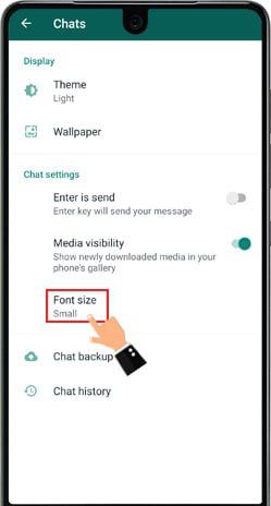 آموزش افزایش اندازه فونت واتساپ 17 آموزش افزایش اندازه فونت واتساپ