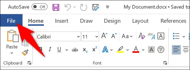 چگونه اسناد Word را رمزگذاری کنیم؟ 14 1 word file menu