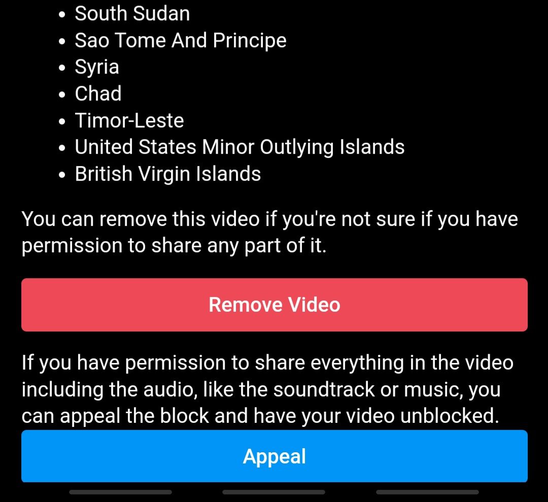 اخطار کپی رایت اینستاگرام