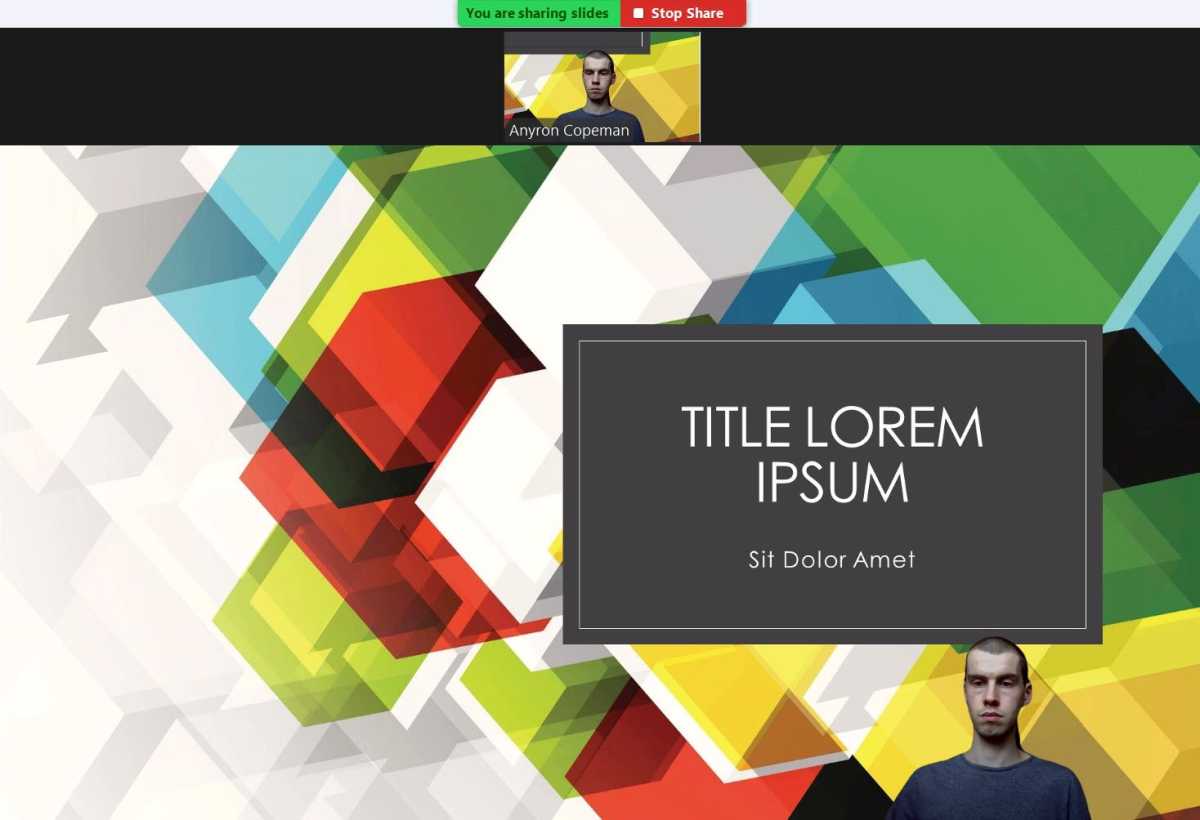 از پاورپوینت به عنوان پس‌زمینه مجازی استفاده کنید