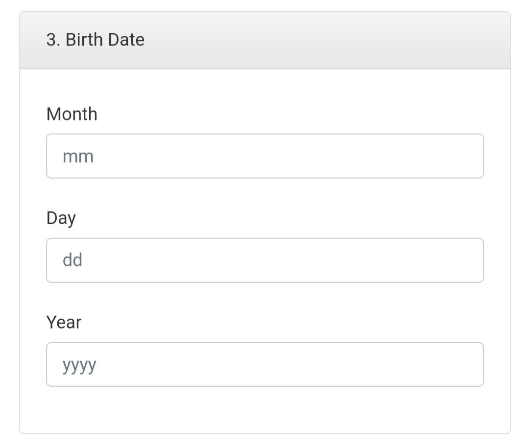 آموزش پر کردن فرم لاتاری و راهنمای کامل اصطلاحات فرم ثبتنام لاتاری 18 بخش سوم: Date of birth