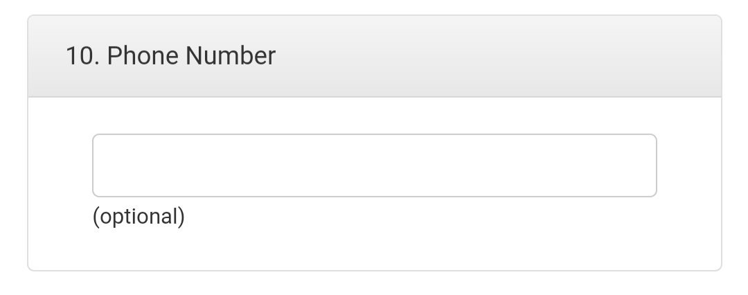 آموزش پر کردن فرم لاتاری و راهنمای کامل اصطلاحات فرم ثبتنام لاتاری 25 بخش دهم: Phone number