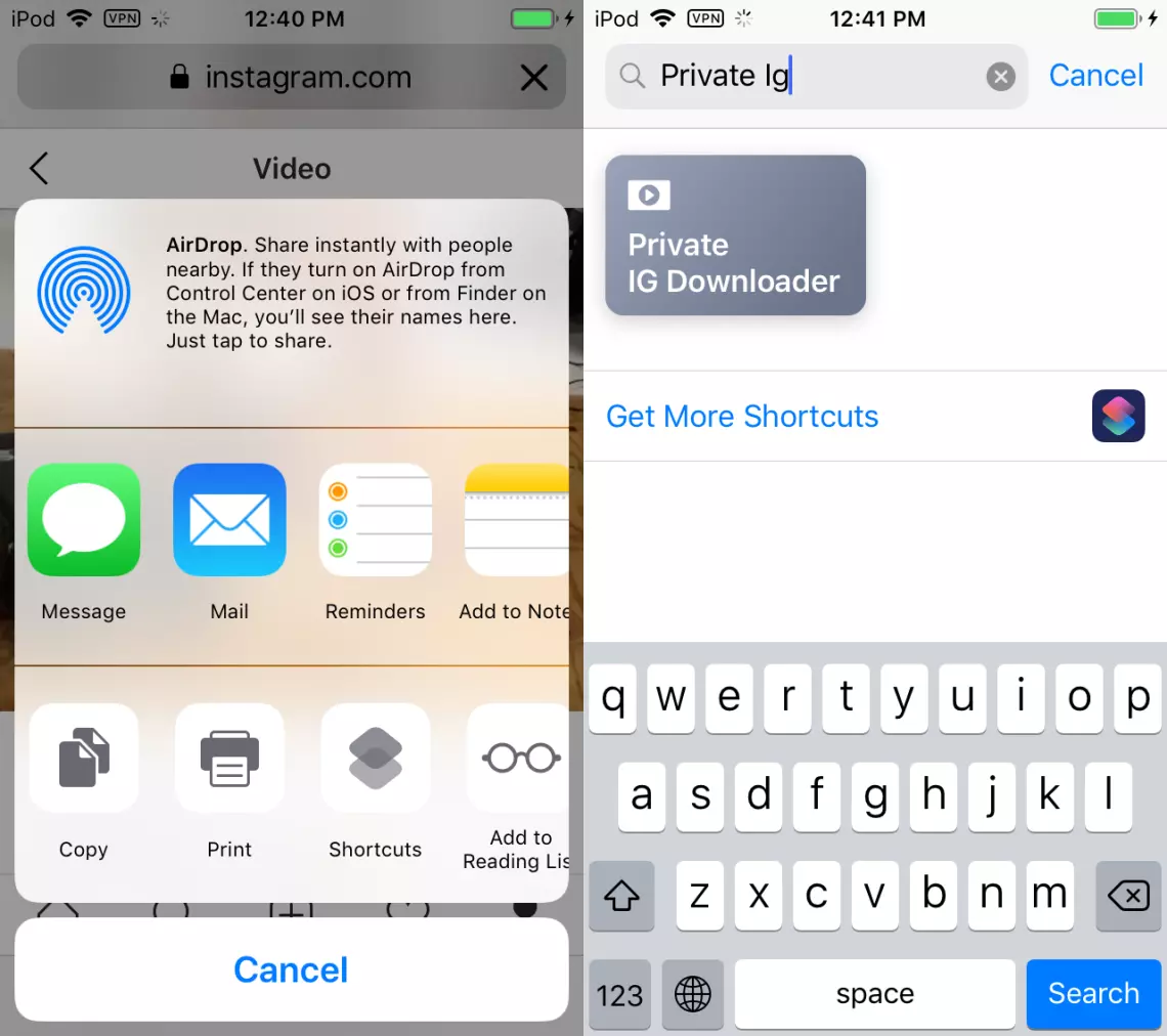 آموزش دانلود ویدیوهای خصوصی اینستاگرام 16 دانلود ویدئوهای خصوصی در آیفون