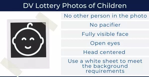 کودکان و نوزادان در عکس‌های قرعه‌کشی DV