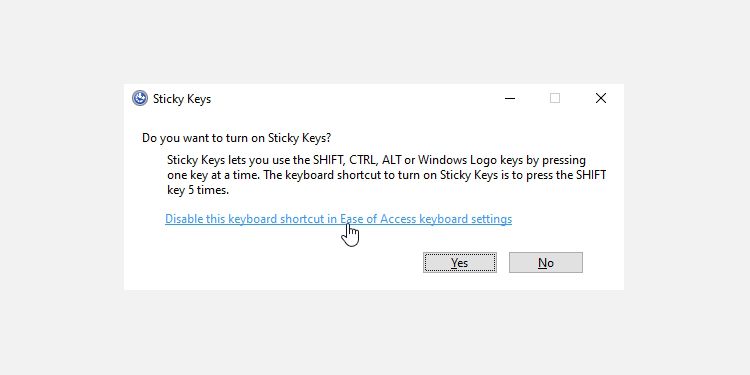 Stickey key چیست و نحوه غیر فعال کردن پیغام sticky keys ویندوز 14 کلیدهای چسبنده
