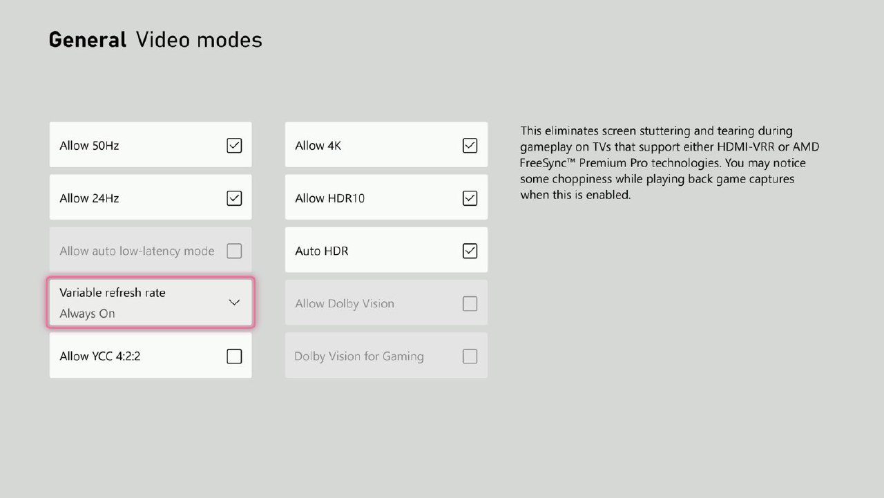 آموزش سفارشی سازی رفرش ریت متغیر در ایکس باکس سری X و S 16 نرخ نوسازی متغیر یا VRR