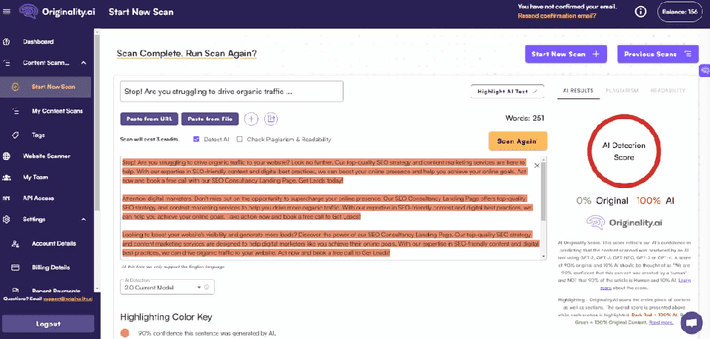 بهترین ابزارهای تشخیص متن نوشته شده توسط هوش مصنوعی، بخش اول 17 3. Originality.AI