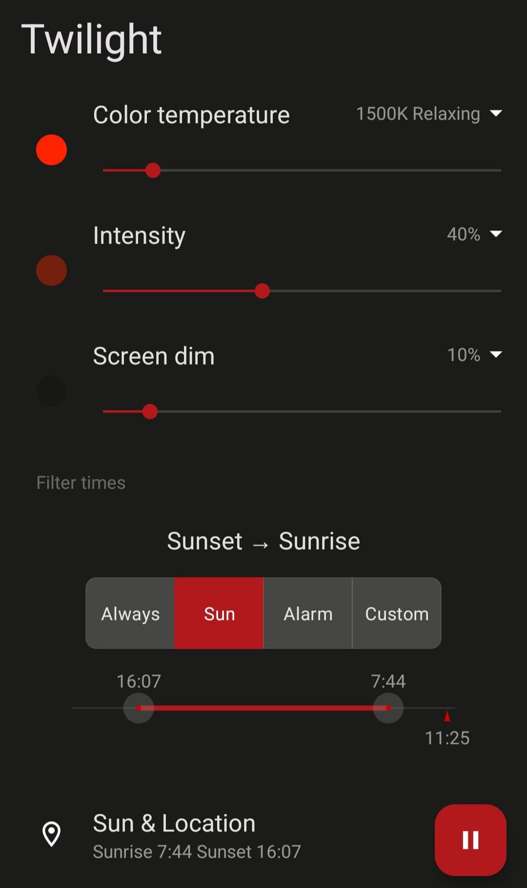 فیلتر نور آبی در اندروید چیست و کدام برنامه بهتر کار میکند؟ 18 Twilight