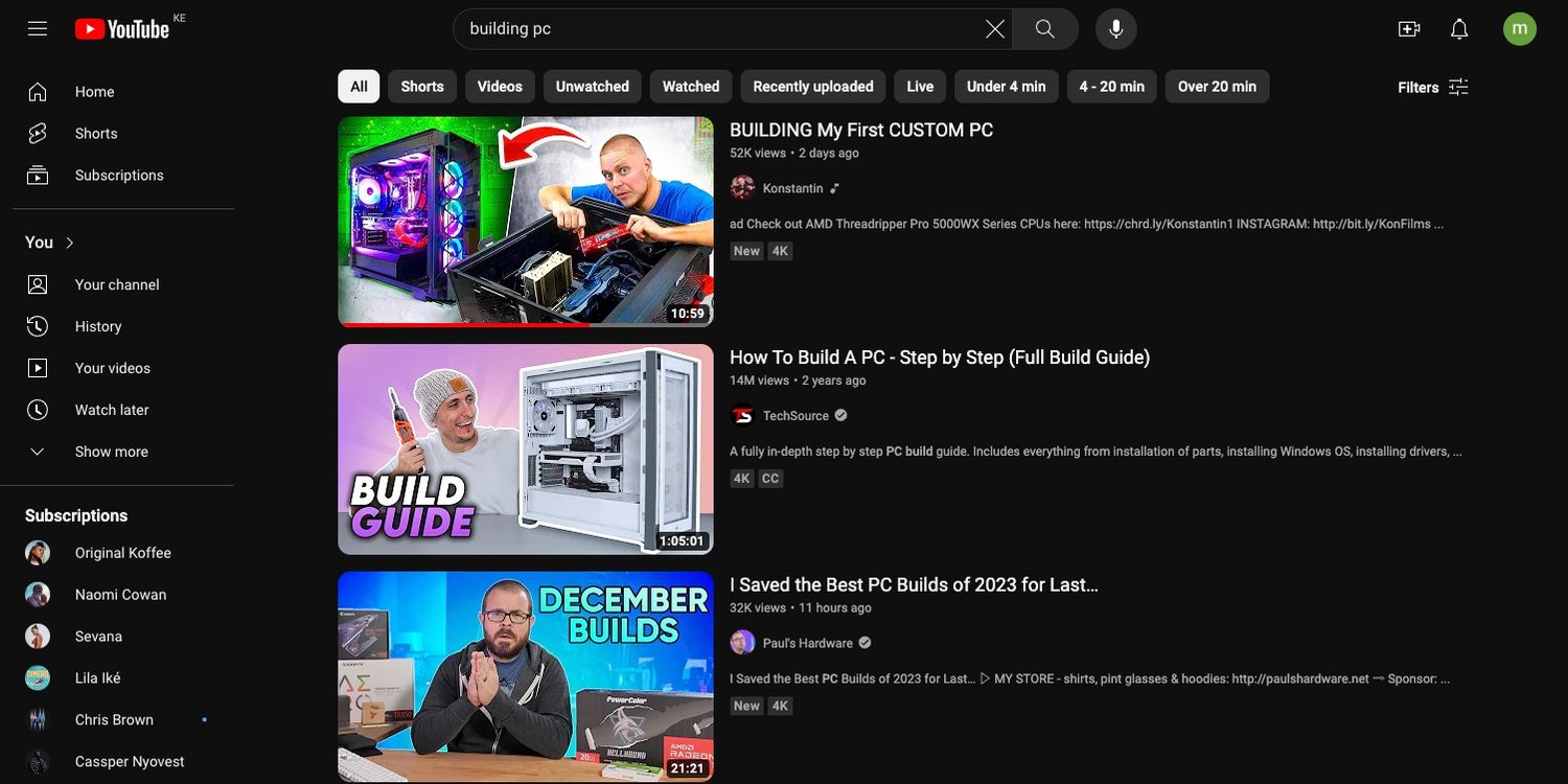 ساخت لیست پخش ویدیو در YouTube