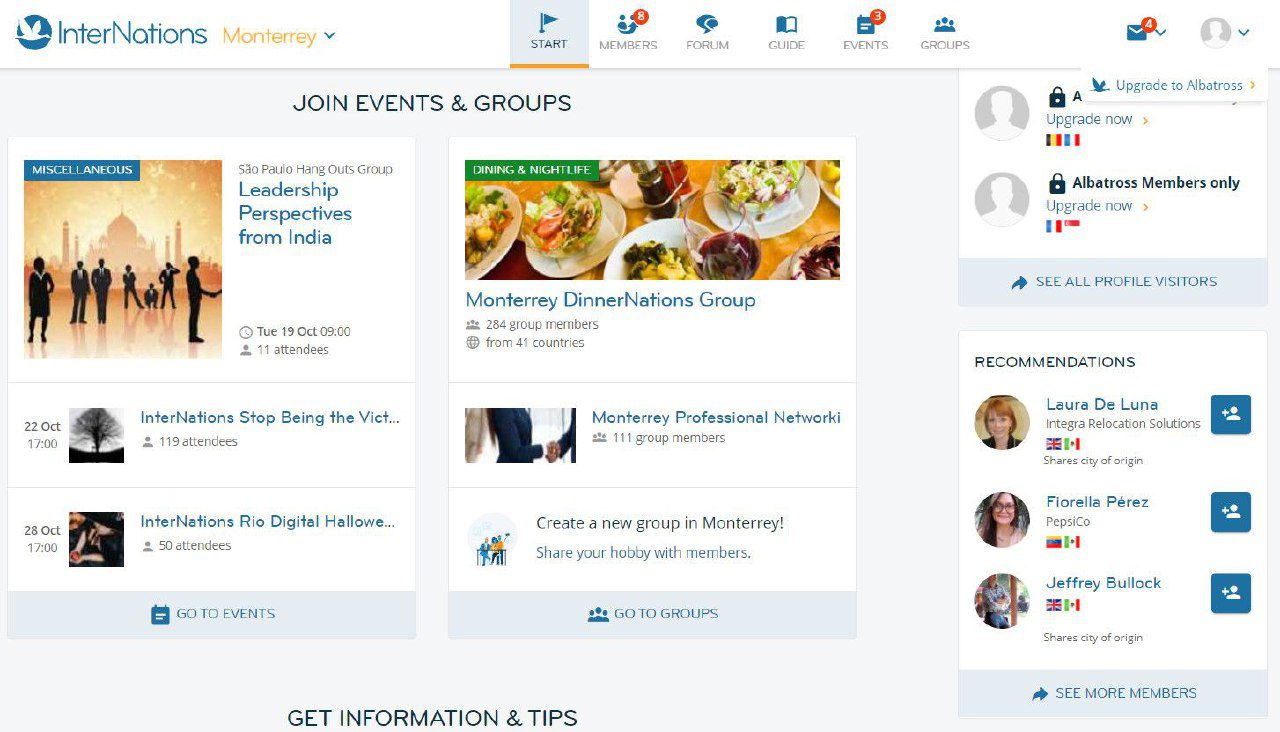 10 اپلیکیشن و سایت برتر رسانههای اجتماعی در سال 2023 - بخش دوم 18 15. InterNations