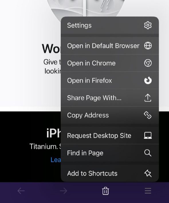معرفی 8 مرورگر برتر برای آیفون 29 8. Firefox Focus