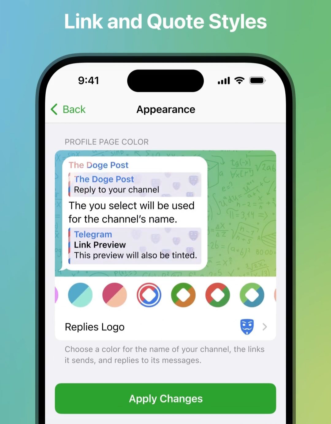 لیست تغییرات آپدیت کریسمس 2024 تلگرام، تغییرات ظاهری کانالها، ارسال پست در استوری و ... 15 1. سفارشی کردن ظاهر کانال