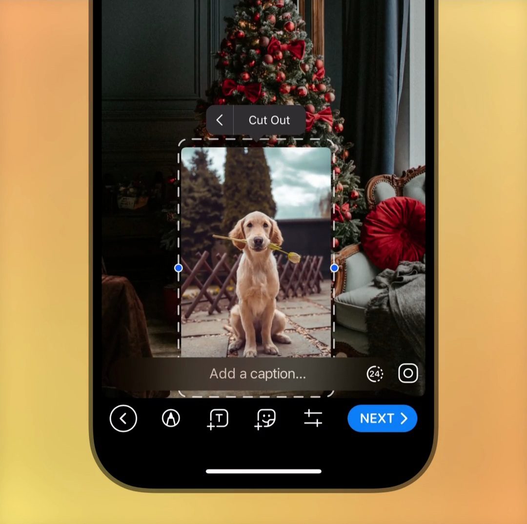 لیست تغییرات آپدیت کریسمس 2024 تلگرام، تغییرات ظاهری کانالها، ارسال پست در استوری و ... 29 6. برش عکس برای استوریها