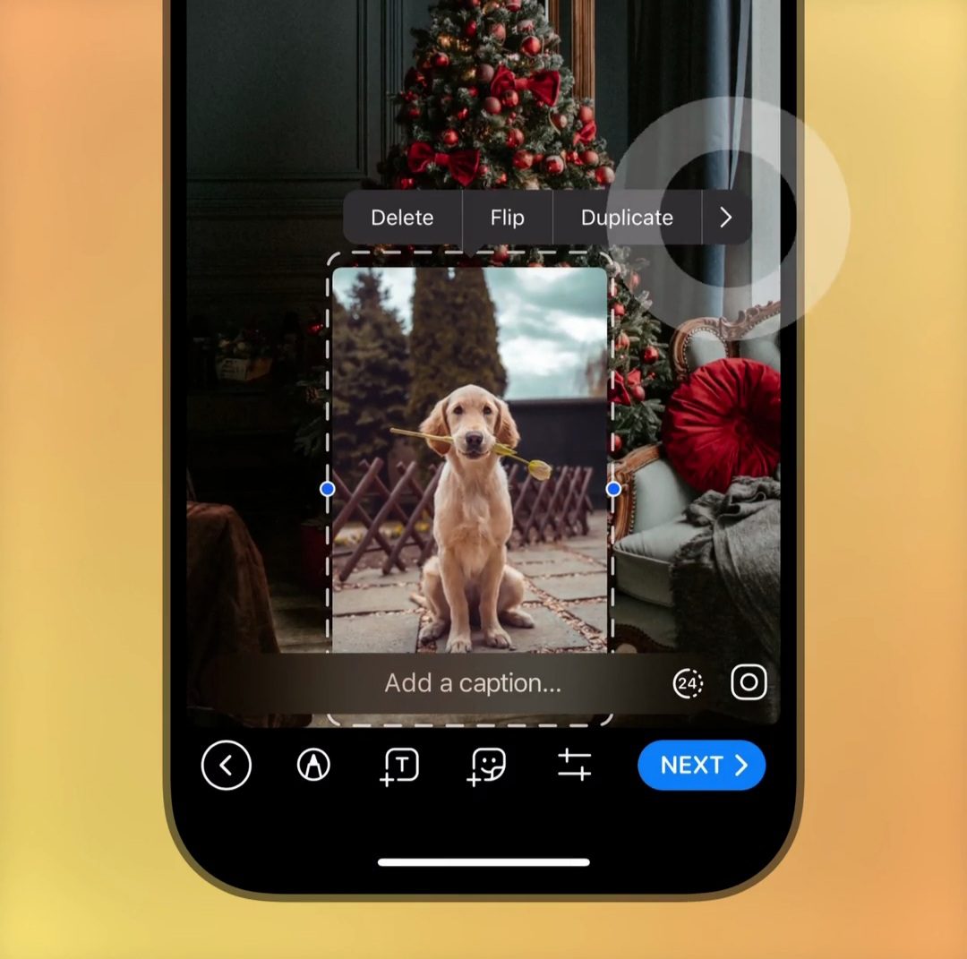 لیست تغییرات آپدیت کریسمس 2024 تلگرام، تغییرات ظاهری کانالها، ارسال پست در استوری و ... 28 6. برش عکس برای استوریها