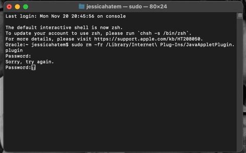 نحوه حذف Java در مک 19 Java Deployment Cache