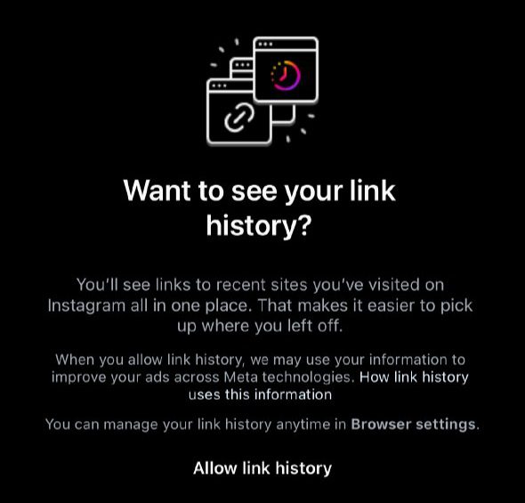 نحوه فعال یا غیرفعال کردن تاریخچه لینک در اینستاگرام 16 تاریخچه لینک در اینستاگرام