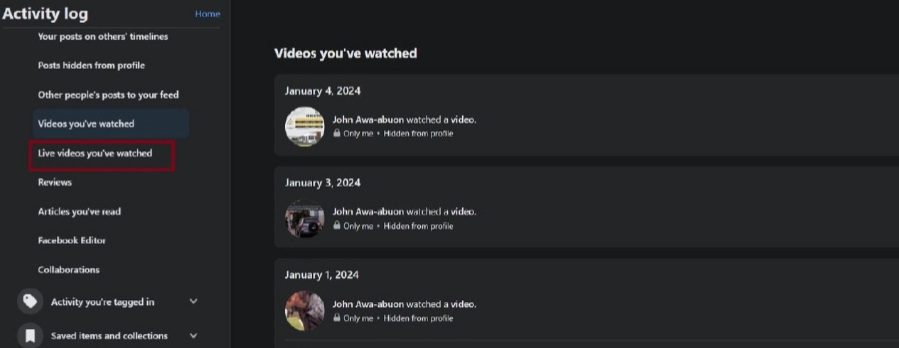 نحوه حذف تاریخچه تماشای فیس بوک 21 نحوه حذف تاریخچه تماشای فیس بوک