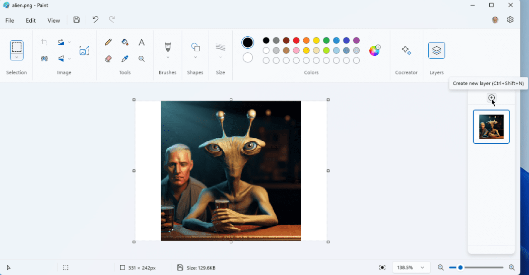 نحوه تولید تصاویر هوش مصنوعی در Microsoft Paint در ویندوز 11 22 نحوه تولید تصاویر هوش مصنوعی در Microsoft Paint در ویندوز 11