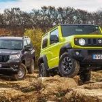 رئیس تویوتا سوار بر سوزوکی جیمنی در نمایشگاه خودرو