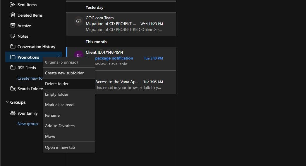 نحوه حذف ایمیل ها در Outlook - آموزش کامل 18 نحوه حذف ایمیلها در Outlook