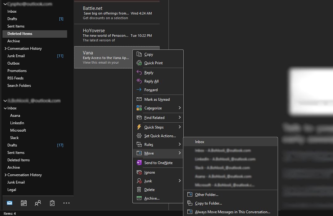 نحوه حذف ایمیل ها در Outlook - آموزش کامل 19 نحوه حذف ایمیلها در Outlook