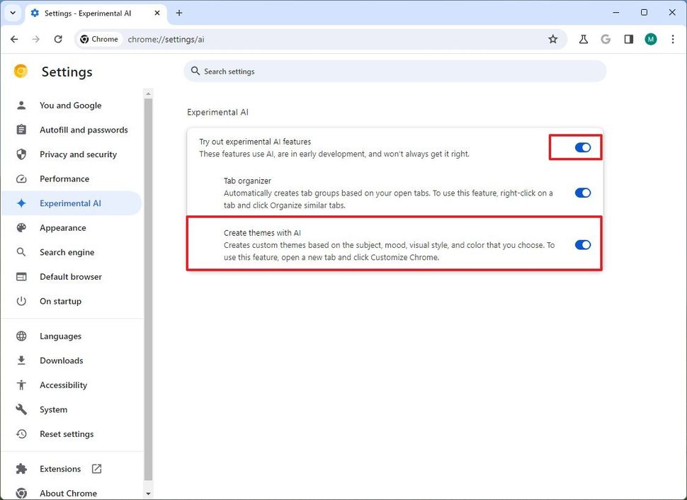 نحوه ایجاد تم Chrome با هوش مصنوعی در ویندوز 11 18 نحوه ایجاد تم Chrome با هوش مصنوعی در ویندوز 11