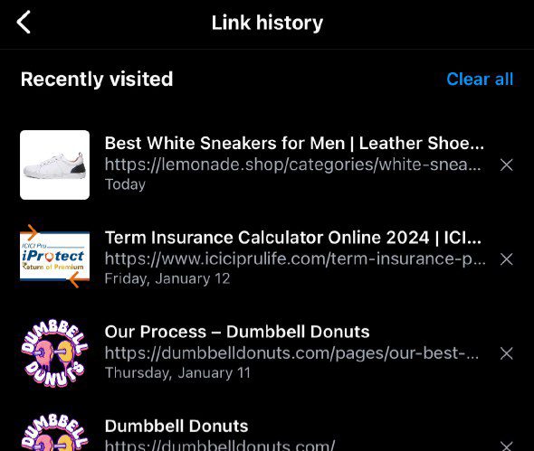 نحوه فعال کردن تاریخچه لینک در اینستاگرام 16 نحوه فعال یا غیرفعال کردن تاریخچه لینک در اینستاگرام