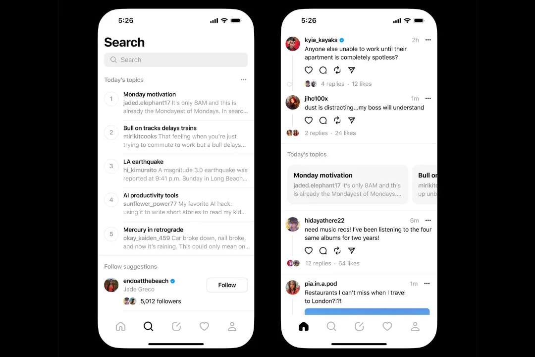 قابلیت نمایش موضوعات محبوب در تردز اضافه شد؛ تشدید رقابت با ایکس 14 نمایش موضوعات محبوب به تردز اضافه شد؛ تشدید رقابت با ایکس