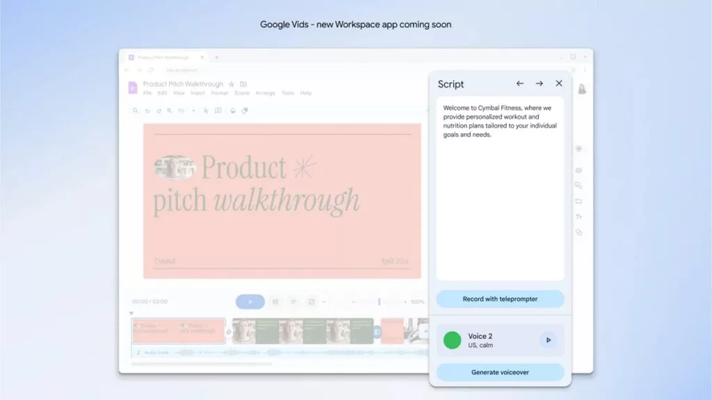 گوگل از هوش مصنوعی Vids برای ساخت ویدیو رونمایی کرد 14 گوگل از هوش مصنوعی Vids برای ساخت ویدیو رونمایی کرد.