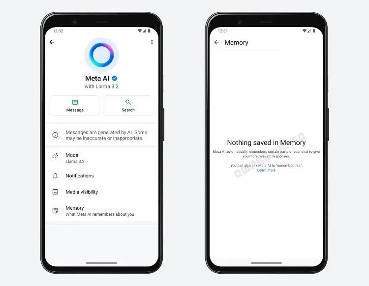 واتساپ با حافظه: چتبات Meta AI مکالمات را به خاطر میسپارد 14 واتساپ با حافظه: چتبات Meta AI مکالمات را به خاطر میسپارد