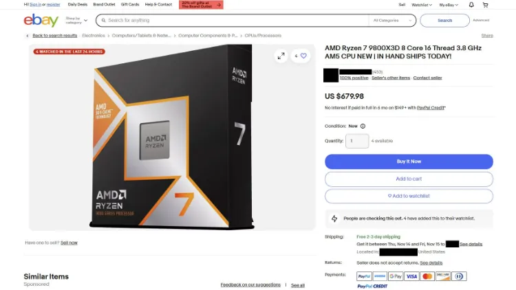 توفان تقاضا: پردازندهی AMD Ryzen 7 9800X3D در لحظه تمام شد! 14 توفان تقاضا: پردازندهی AMD Ryzen 7 9800X3D در لحظه تمام شد!