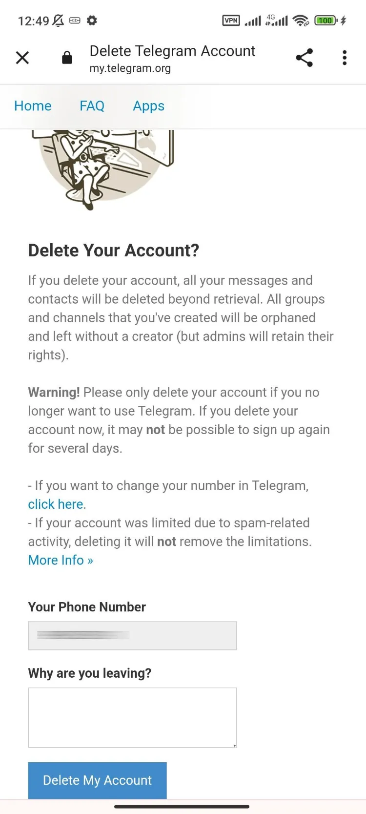 حذف دائمی اکانت تلگرام: راهنمای گام به گام 15 حذف دائمی اکانت تلگرام: راهنمای گام به گام