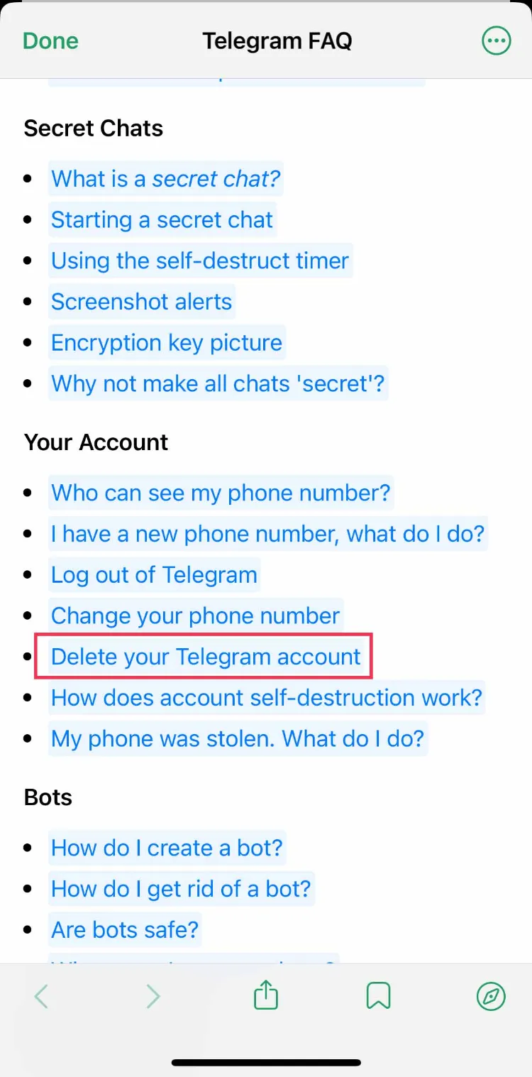 حذف دائمی اکانت تلگرام: راهنمای گام به گام 17 حذف دائمی اکانت تلگرام: راهنمای گام به گام