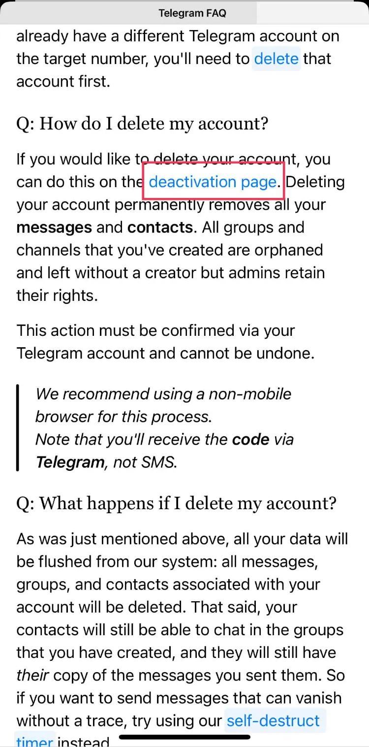 حذف دائمی اکانت تلگرام: راهنمای گام به گام 18 حذف دائمی اکانت تلگرام: راهنمای گام به گام