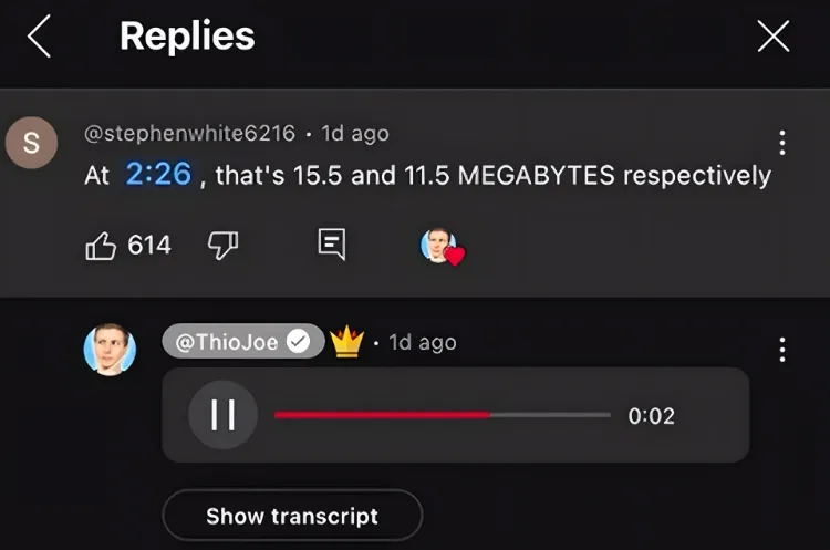 انقلاب جدید در یوتیوب: یوتیوبرها حالا میتوانند با ویس به کامنتها پاسخ دهند! 14 انقلاب جدید در یوتیوب: یوتیوبرها حالا میتوانند با ویس به کامنتها پاسخ دهند!