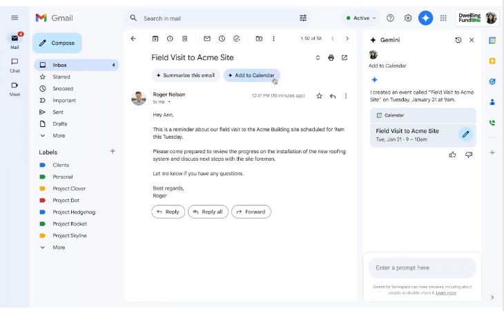 مدیریت زمان به سبک جدید: استفاده از جمنای برای افزودن مستقیم رویدادها از جیمیل به تقویم! 14 مدیریت زمان به سبک جدید: استفاده از جمنای برای افزودن مستقیم رویدادها از جیمیل به تقویم!