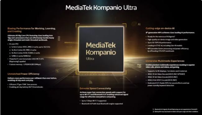 مدیاتک تراشه Kompanio Ultra را برای کرومبوکهای پرچمدار معرفی کرد 14 مدیاتک تراشه Kompanio Ultra را برای کرومبوکهای پرچمدار معرفی کرد