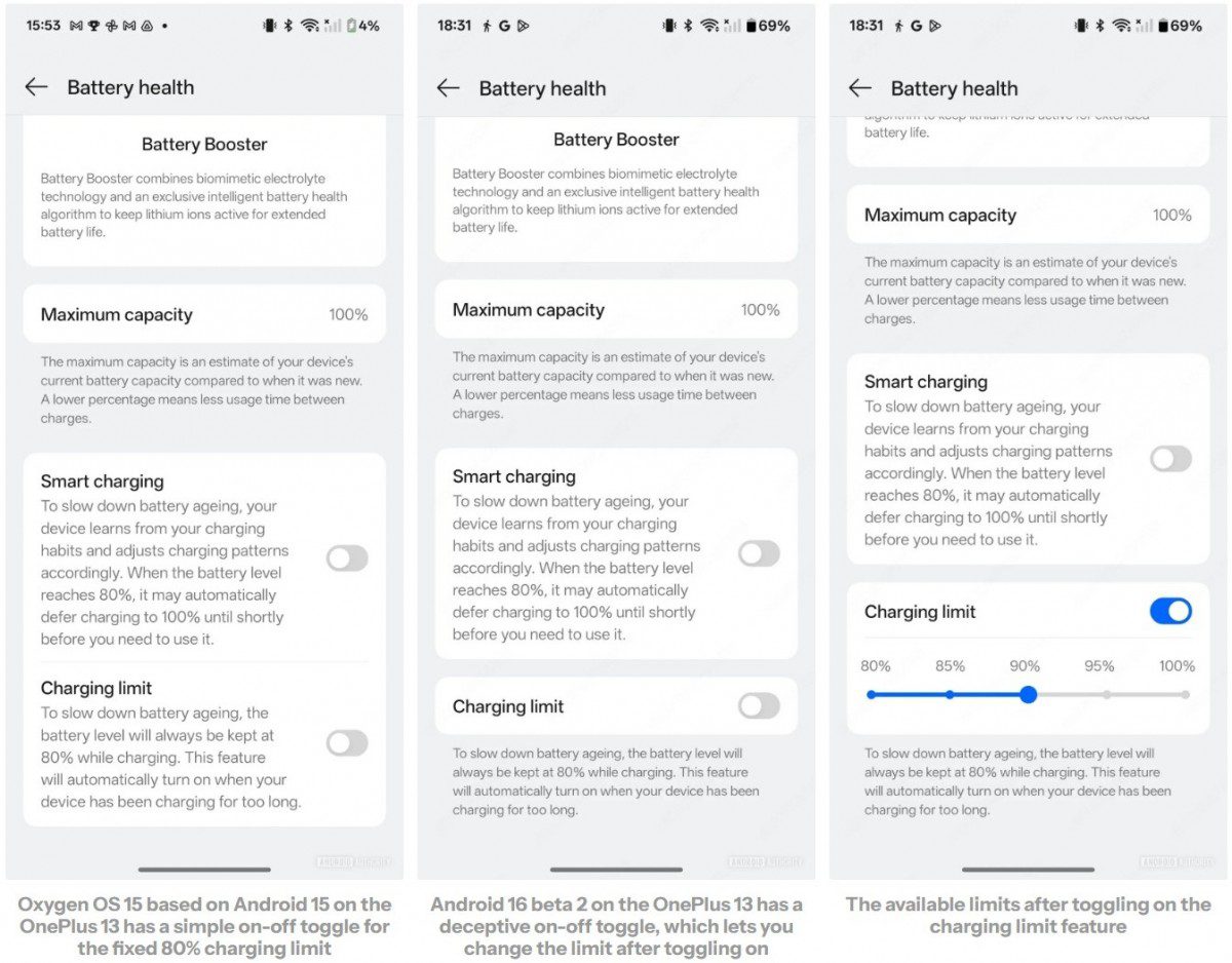 کشف ویژگی مخفی OnePlus 13: تنظیم سفارشی حد شارژ باتری برای افزایش عمر آن! 14 کشف ویژگی مخفی OnePlus 13: تنظیم سفارشی حد شارژ باتری برای افزایش عمر آن!