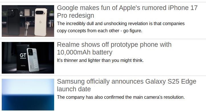 شکوه سامسونگ و قدرت ردمی: رونمایی از گلکسی S25 Edge و باتری 6000 میلیآمپری Realme 14 شکوه سامسونگ و قدرت ردمی: رونمایی از گلکسی S25 Edge و باتری 6000 میلیآمپری Realme